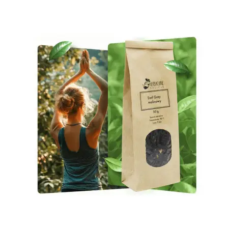 Pyszny Earl Grey malinowy pakowany 50g