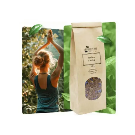Rooibos z dodatkiem maliny pakowany 100g