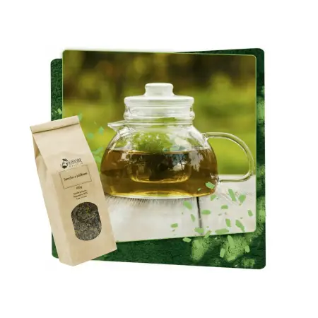 Zielona herbata Sencha z jabłkiem pakowana 100g