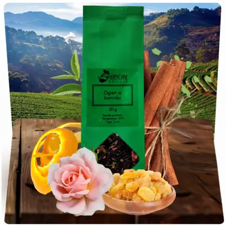 Ogień w kominku 20g