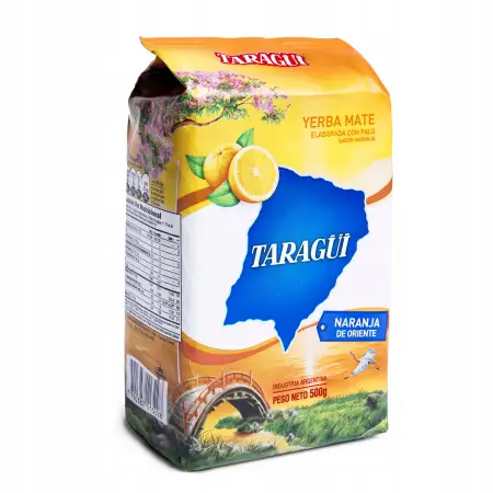 YERBA MATE TARAGUI NARANJA DE ORIENTE ARGENTYŃSKA POMARAŃCZOWA 500G