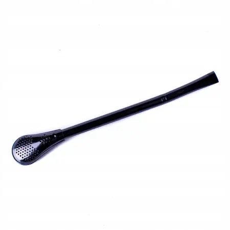 BOMBILLA LIZA CZARNA 16 cm Z FILTREM ŁYŻECZKOWYM