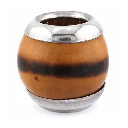 TYKWA ARGENTINA PODWÓJNIE OKUTA JASNY BRĄZ TYKWA DO YERBA MATE
